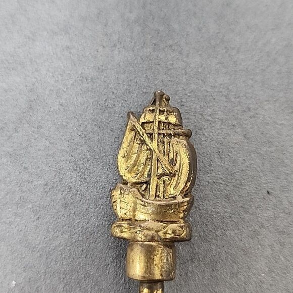 Vintage Brass Copper Table Crumb Brush - Picture 3 of 3